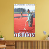 Cranberry Bogs Harvest - Coos Bay, Oregon Canvas Afdruk (Insitu (Woonkamer))