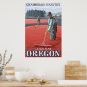 Cranberry Bogs Harvest - Coos Bay, Oregon Poster (Keuken)