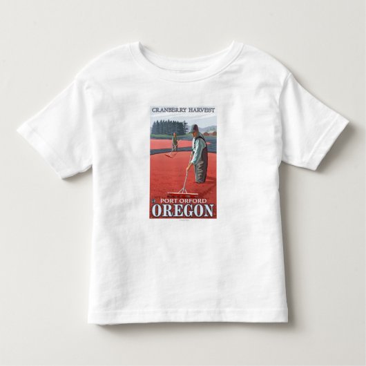 Cranberry Bogs Harvest - Port Orford, Oregon Kinder Shirts (Voorkant)