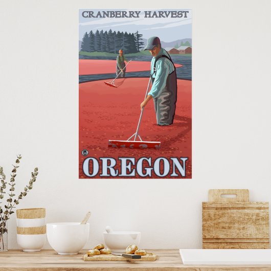 Cranberry Bogs Harvest Poster (Keuken)