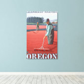 Cranberry Bogs Harvest Vintage Travel Poster Canvas Afdruk (Insitu (Houten vloer))