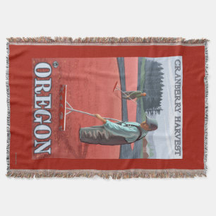 Cranberry Bogs Harvest Vintage Travel Poster Deken