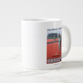 Cranberry Bogs Harvest Vintage Travel Poster Grote Koffiekop (Voorkant rechts)