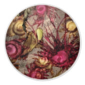 Cranberry Ceramic Knob. Keramische Knop (Voorkant)