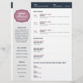 Cranberry Emblem Resume Persoonlijk Briefhoofd (Voorkant)