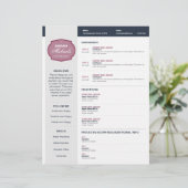 Cranberry Emblem Resume Persoonlijk Briefhoofd (Staand voorkant)