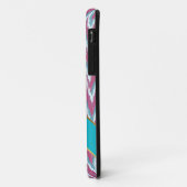 Cranberry en Blauwgroen iKat ZigZag Pattern Case-Mate iPhone Case (Achterkant/links)