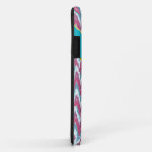 Cranberry en Blauwgroen iKat ZigZag Pattern Case-Mate iPhone Case (Achterkant/rechts)