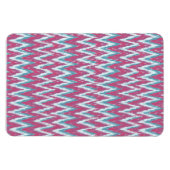 Cranberry en Blauwgroen iKat ZigZag Pattern Magneet (Horizontaal)
