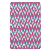 Cranberry en Blauwgroen iKat ZigZag Pattern Magneet (Verticaal)