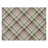 Cranberry en donkere houten kerstplaid tafelkleed (Voorkant (Horizontaal))