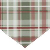 Cranberry en donkere houten kerstplaid tafelkleed (Gekanteld)