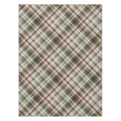 Cranberry en donkere houten kerstplaid tafelkleed (Voorkant)