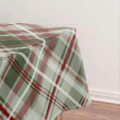 Cranberry en donkere houten kerstplaid tafelkleed (Voorbeeld)
