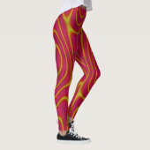 Cranberry en Gold Swirl Yoga Broek, Leggings (Rechts)
