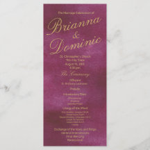 Cranberry en gouden Waterverf bruiloft