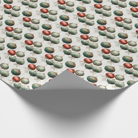 Cranberry en Pine: Radiance van rood en groen Cadeaupapier (Hoek)