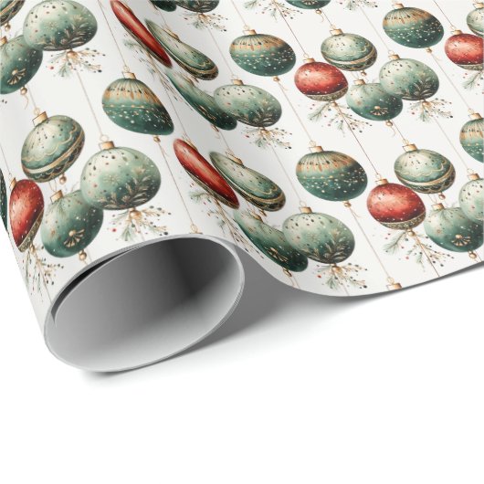 Cranberry en Pine: Radiance van rood en groen Cadeaupapier (Rol Hoek)