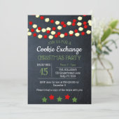 Cranberry en Popcorn Rustic Chalkboard Kerstmis Kaart (Staand voorkant)