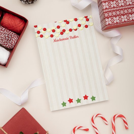 Cranberry en Popcorn Rustic Kerstmis Post-it® Notes