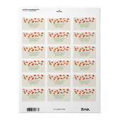 Cranberry en Popcorn rustieke beadboard kerst Etiket (Full Sheet)