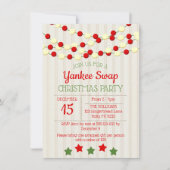 Cranberry en Popcorn rustieke beadboard kerst Kaart (Voorkant)