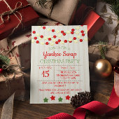 Cranberry en Popcorn rustieke beadboard kerst Kaart