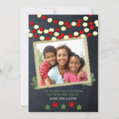 Cranberry en Popcorn rustieke foto Kerstmis Feestdagenkaart (Voorkant)