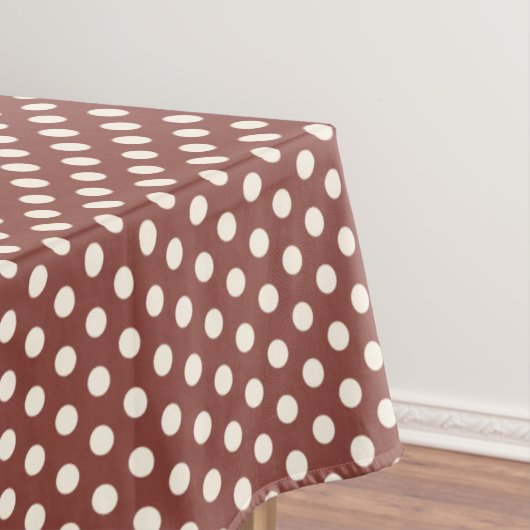 Cranberry en White Polka Dot Tafelkleed (Voorbeeld)