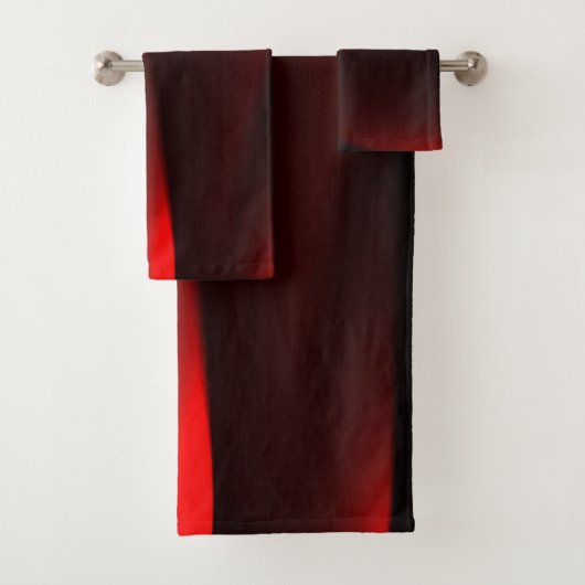 Cranberry En Zwarte Lichten Bad Handdoek Set (Insitu)