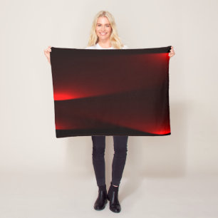 Cranberry En Zwarte Lichten Fleece Deken