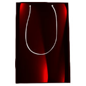 Cranberry En Zwarte Lichten Middelgrote Cadeautas (Voorkant)