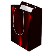 Cranberry En Zwarte Lichten Middelgrote Cadeautas (Achterkant Gekanteld)