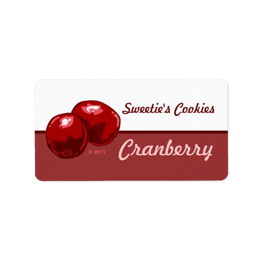 Cranberry-etiketten Etiket (Voorkant)