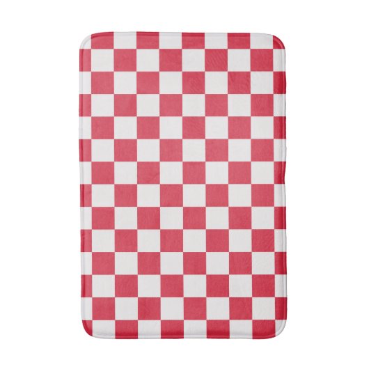 Cranberry fizz checkerboard pattern badmat (Voorkant Verticaal)