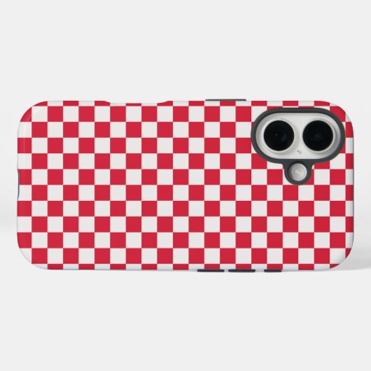 Cranberry fizz checkerboard pattern Case-Mate iPhone case (Achterkant (horizontaal))