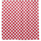 Cranberry fizz checkerboard pattern douchegordijn (Voorkant)