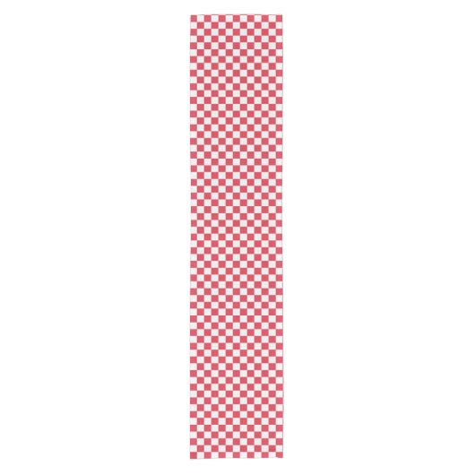 Cranberry fizz checkerboard pattern korte tafelloper (Voorkant)