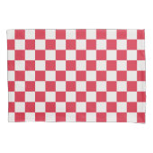 Cranberry fizz checkerboard pattern kussensloop (Voorkant-Links)