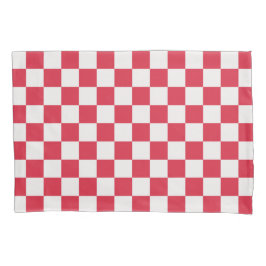 Cranberry fizz checkerboard pattern kussensloop