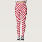 Cranberry fizz checkerboard pattern leggings (Voorkant)