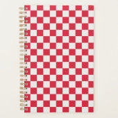 Cranberry fizz checkerboard pattern planner (Voorkant)