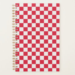 Cranberry fizz checkerboard pattern planner