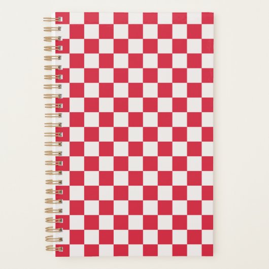 Cranberry fizz checkerboard pattern planner (Voorkant)