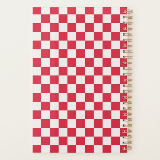 Cranberry fizz checkerboard pattern planner (Achterkant)