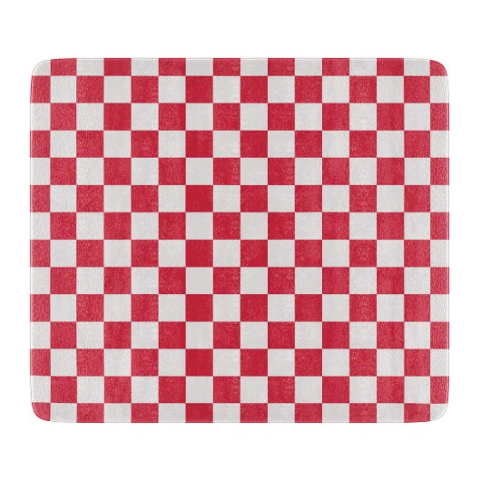 Cranberry fizz checkerboard pattern snijplank (Voorkant)