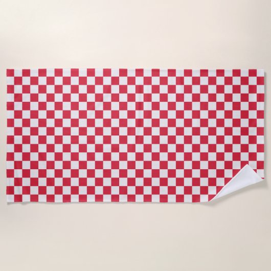 Cranberry fizz checkerboard pattern strandlaken (Voorkant)