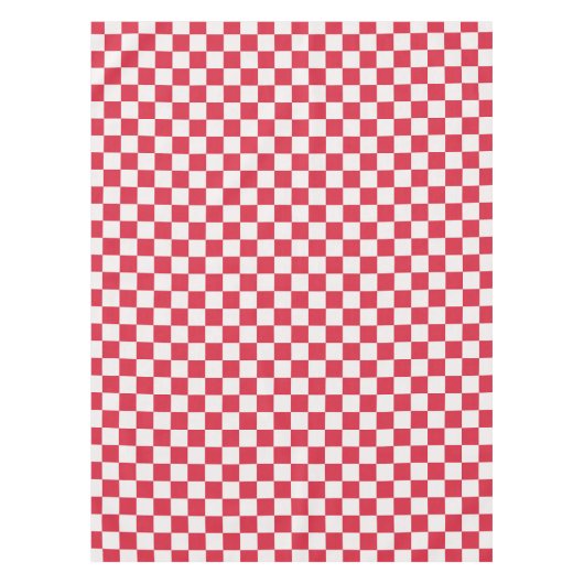 Cranberry fizz checkerboard pattern tafelkleed (Voorkant)