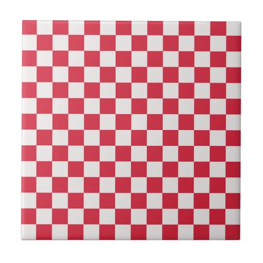 Cranberry fizz checkerboard pattern tegeltje (Voorkant)