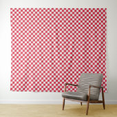 Cranberry fizz checkerboard pattern wandkleed (In Situ (horizontaal))